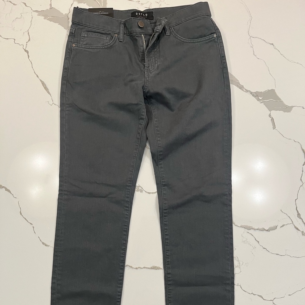 DSTLD Mens Solid Skinny Fit Jeans, Gray, NWT, 30x30